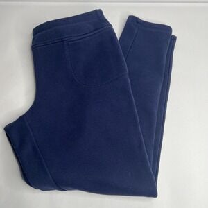 D & Co Denim Company Womens Navy Fleece Lined Pull‎ On Pants M Sweatpants Ski